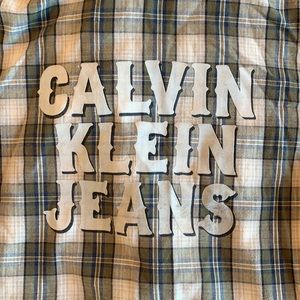 Calvin Klein Boys Plaid Button-up Shirt